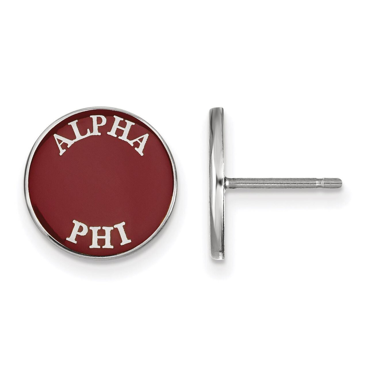 Alpha Phi Enameled Post Earrings Sterling Silver SS019APH, MPN: SS019APH, 886774602936