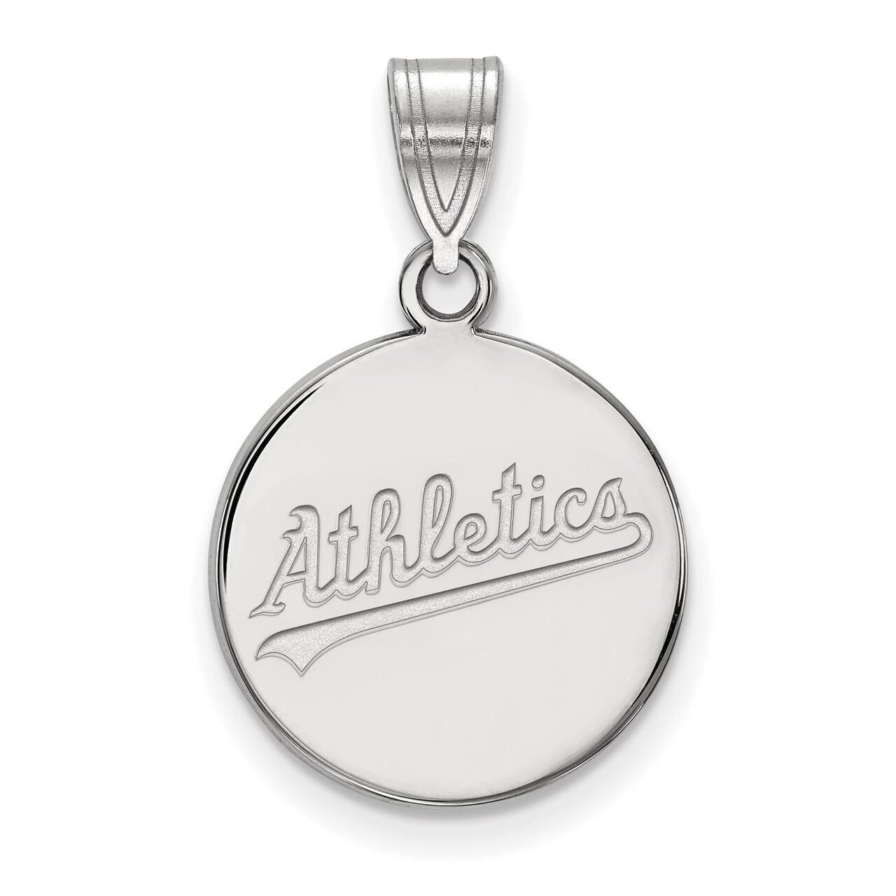 Oakland Athletics Medium Disc Pendant Sterling Silver SS019ATH