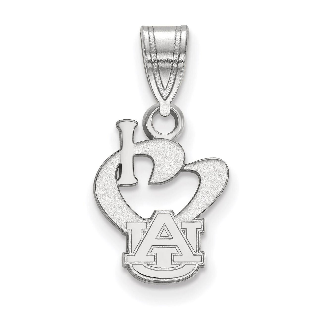 Auburn University Small I love Logo Sterling Silver SS019AU