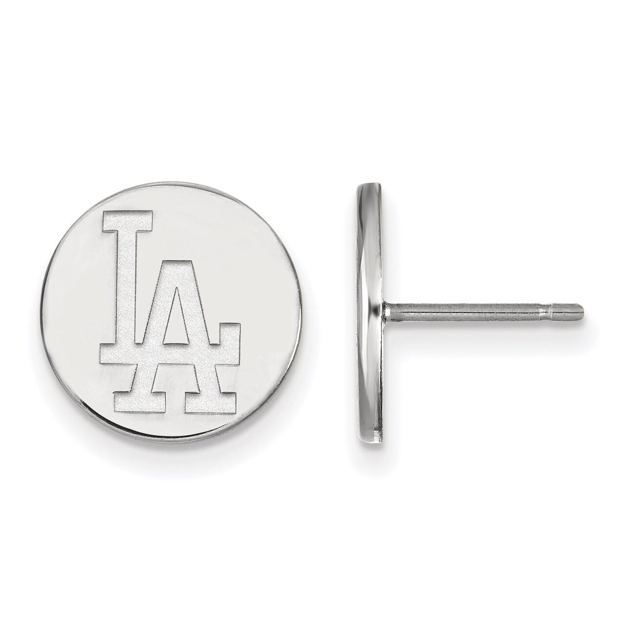 Los Angeles Dodgers Small Disc Earring Sterling Silver SS019DOD