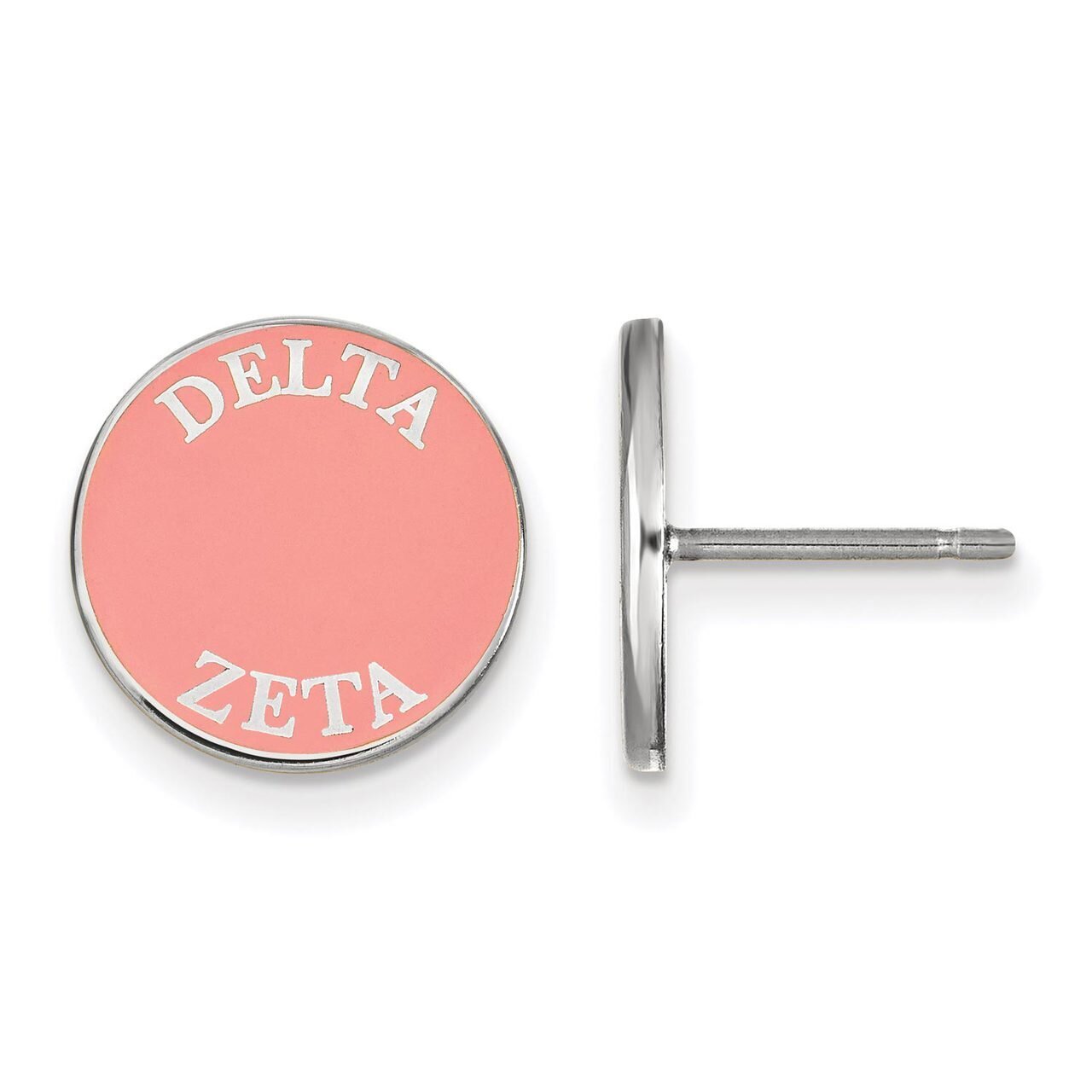Delta Zeta Enameled Post Earrings Sterling Silver SS019DZ, MPN: SS019DZ, 886774603001