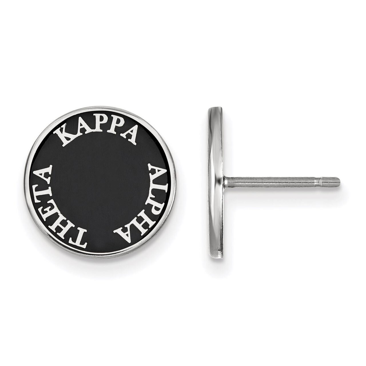 Kappa Alpha Theta Enameled Post Earrings Sterling Silver SS019KAT, MPN: SS019KAT, 886774603025