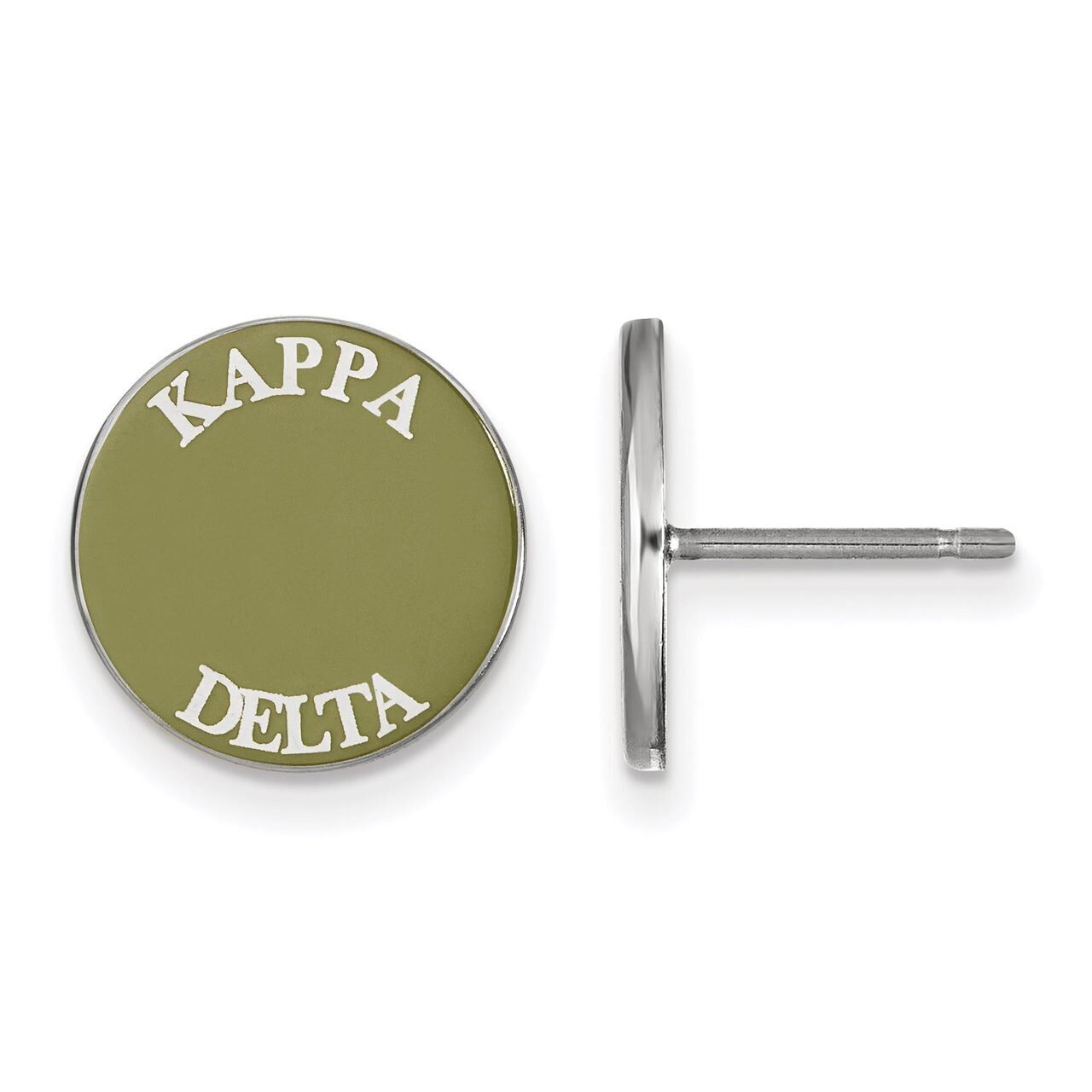 Kappa Delta Enameled Post Earrings Sterling Silver SS019KD, MPN: SS019KD, 886774603032
