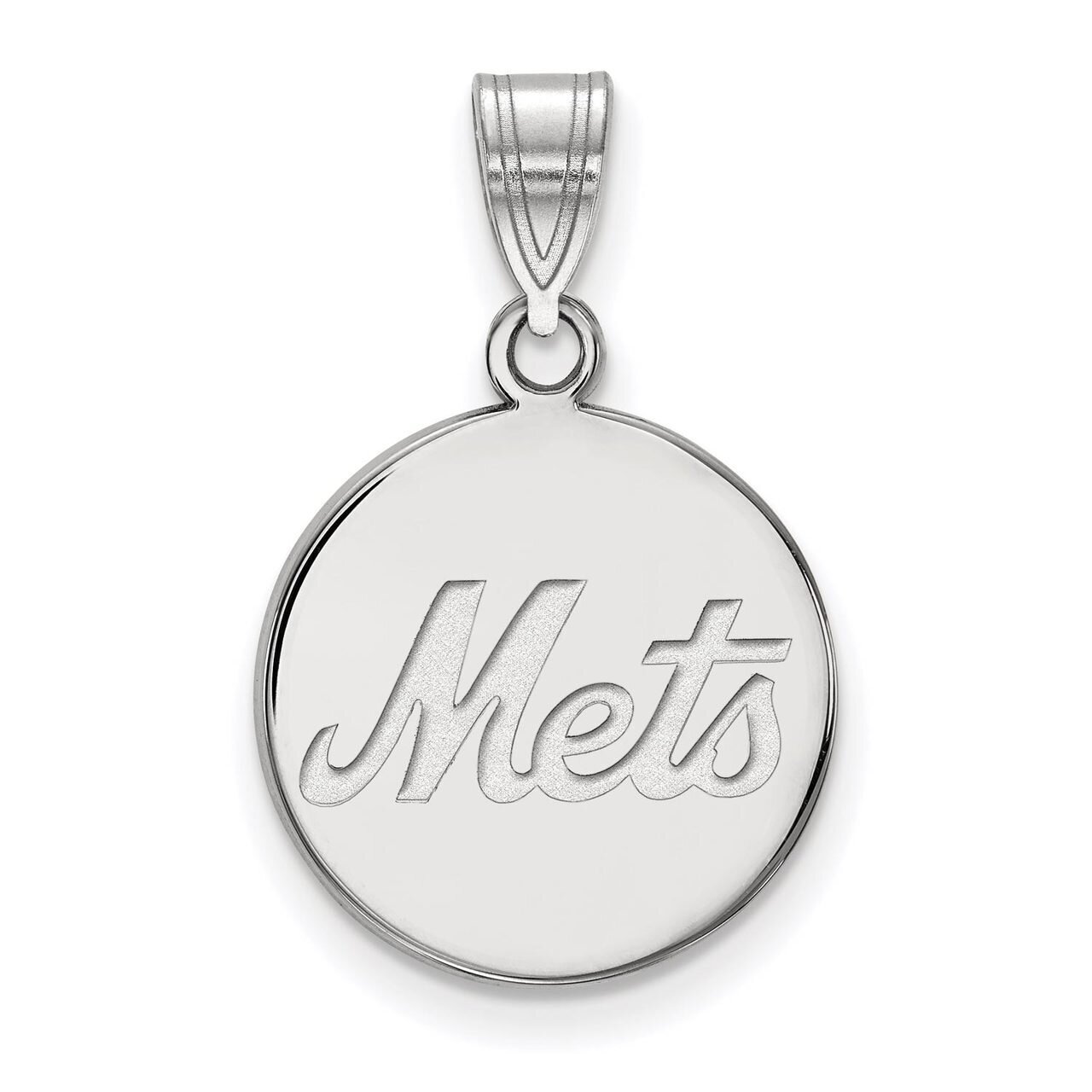 New York Mets Medium Disc Pendant Sterling Silver SS019MET
