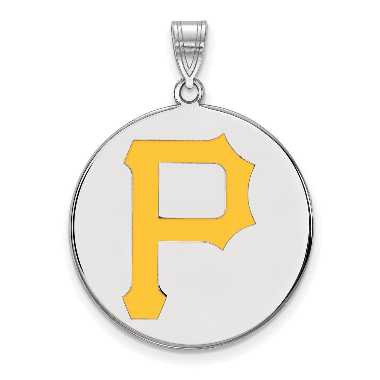 Pittsburgh Pirates XLarge Enamel Disc Pendant Sterling Silver SS019PIR, MPN: SS019PIR, 886774628721