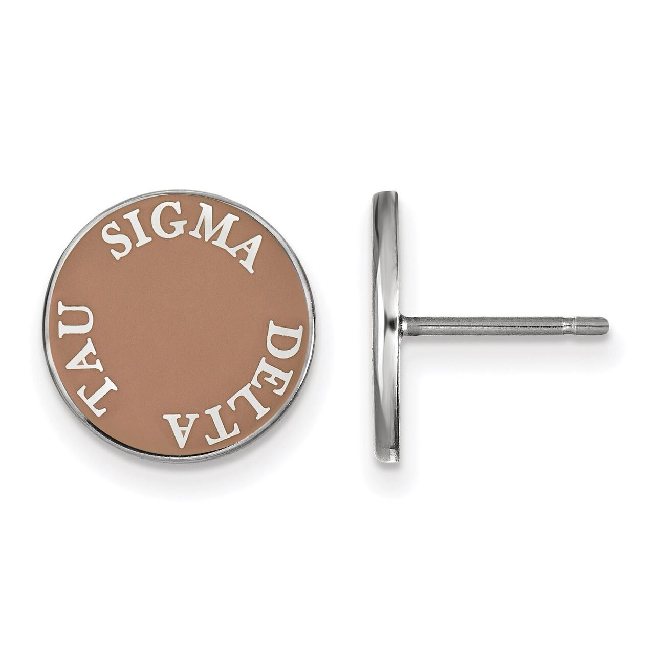 Sigma Delta Tau Enameled Post Earrings Sterling Silver SS019SDT, MPN: SS019SDT, 886774611105