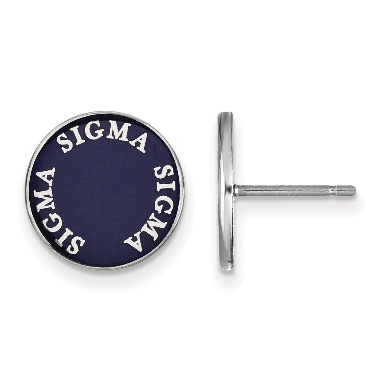 Sigma Sigma Sigma Enameled Post Earrings Sterling Silver SS019SSS, MPN: SS019SSS, 886774603094