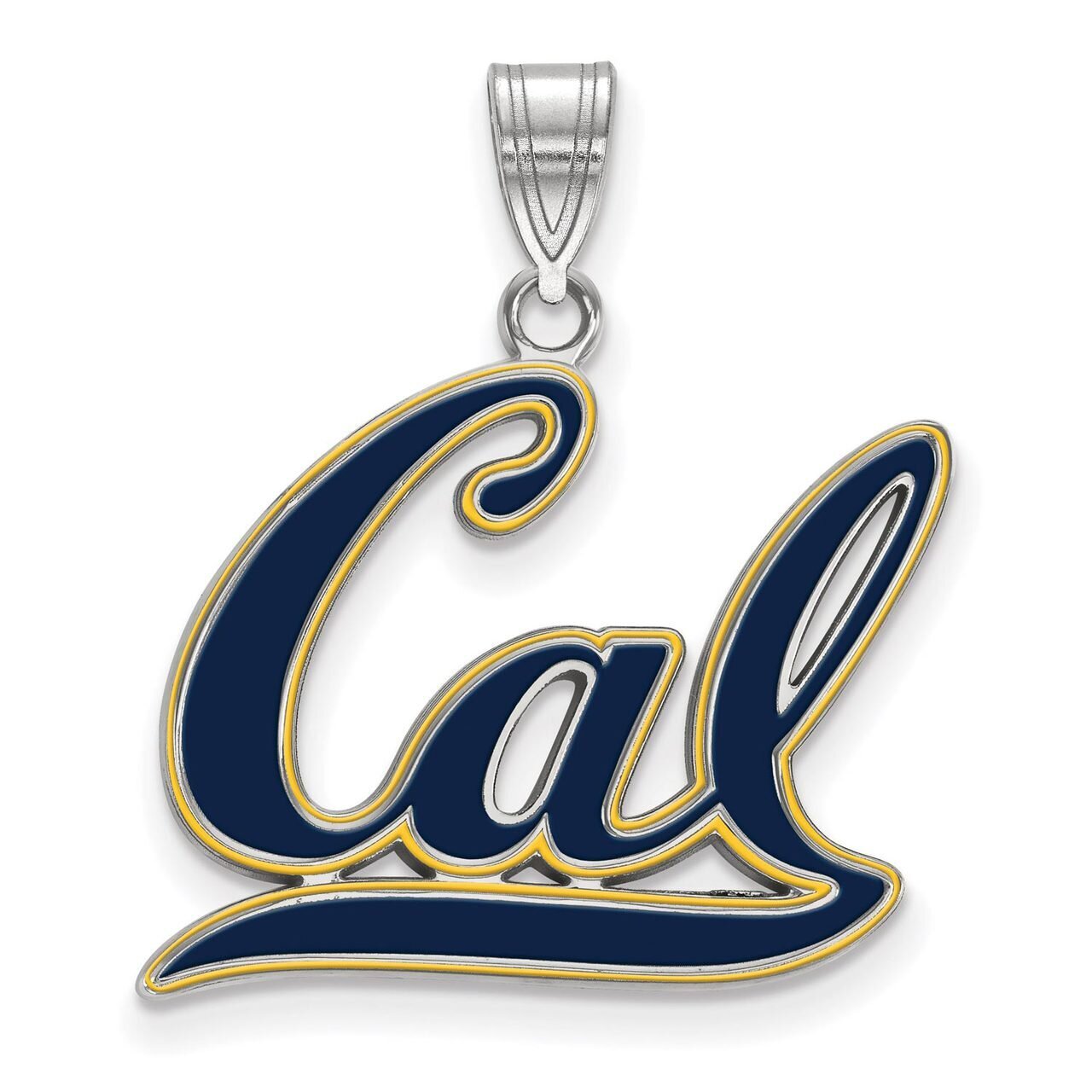 University of California Berkeley Large Enamel Pendant Sterling Silver SS019UCB