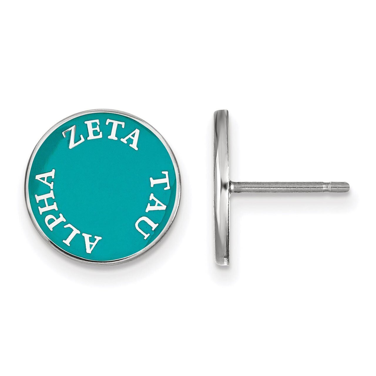 Zeta Tau Alpha Enameled Post Earrings Sterling Silver SS019ZTA, MPN: SS019ZTA, 886774603117
