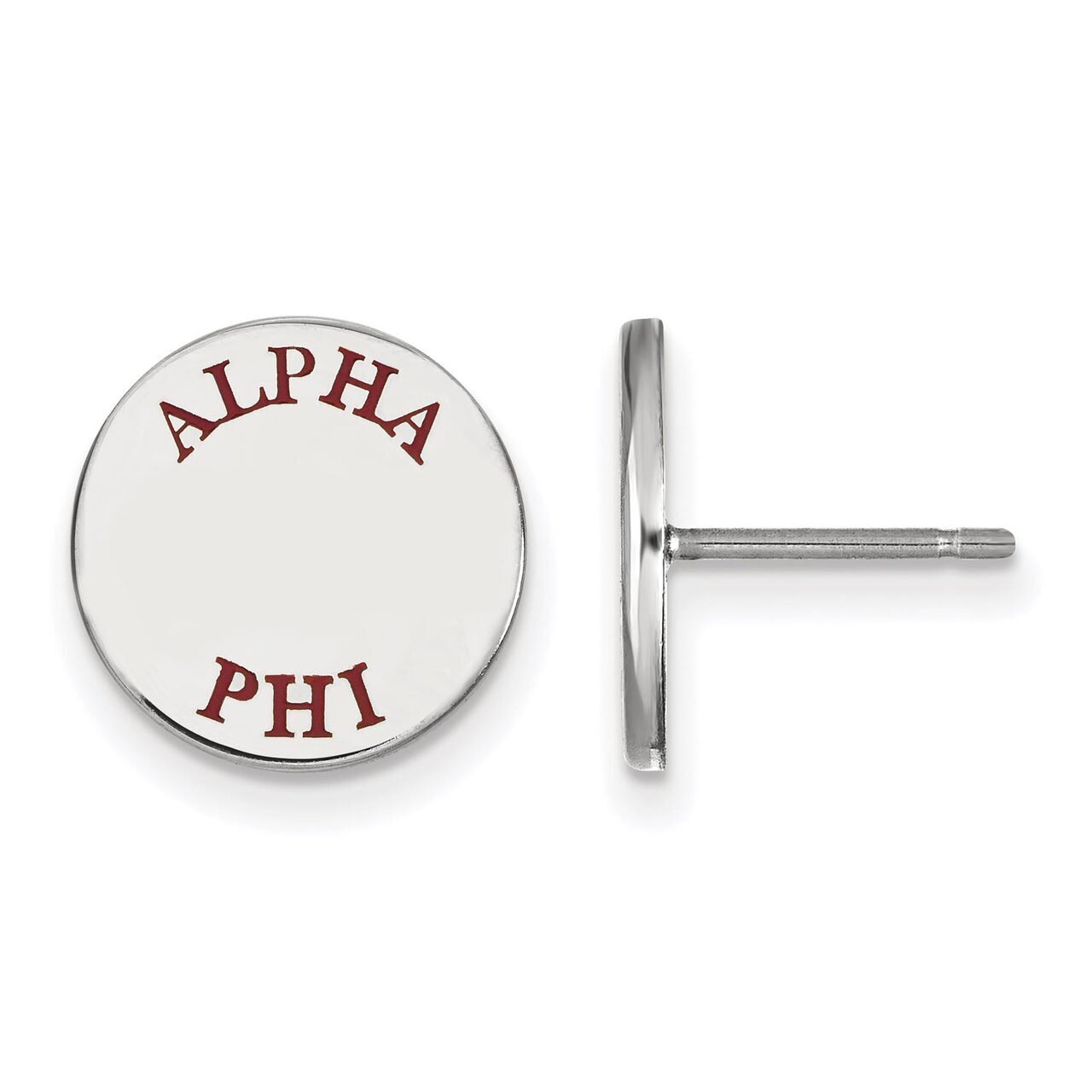 Alpha Phi Enameled Post Earrings Sterling Silver SS020APH, MPN: SS020APH, 886774603193