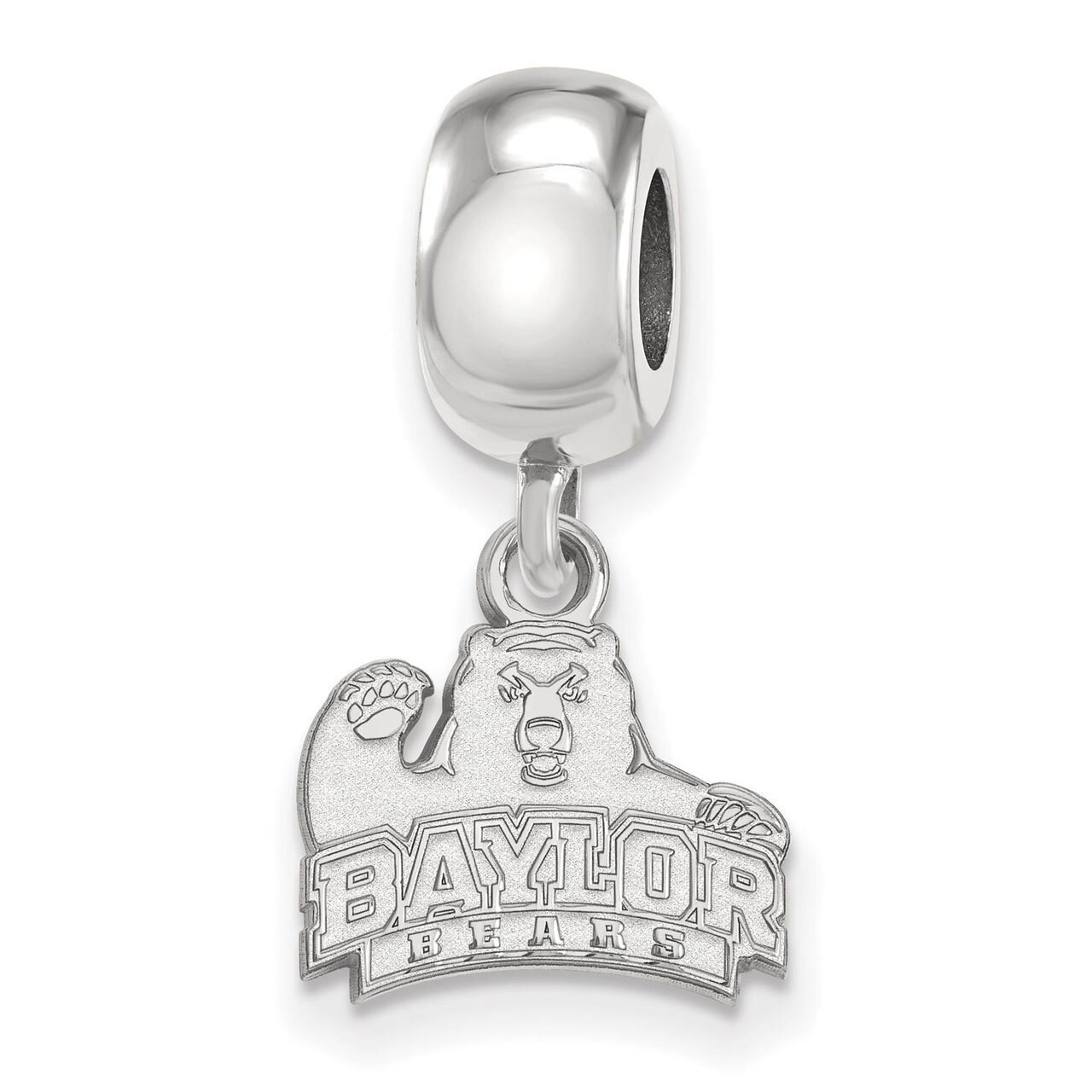 Baylor University Bead Charm Extra Small Dangle Sterling Silver SS020BU