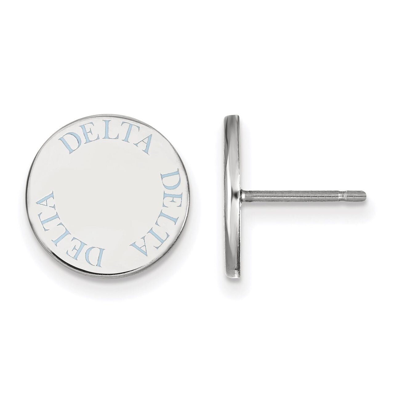 Delta Delta Delta Enameled Post Earrings Sterling Silver SS020DDD, MPN: SS020DDD, 886774603230