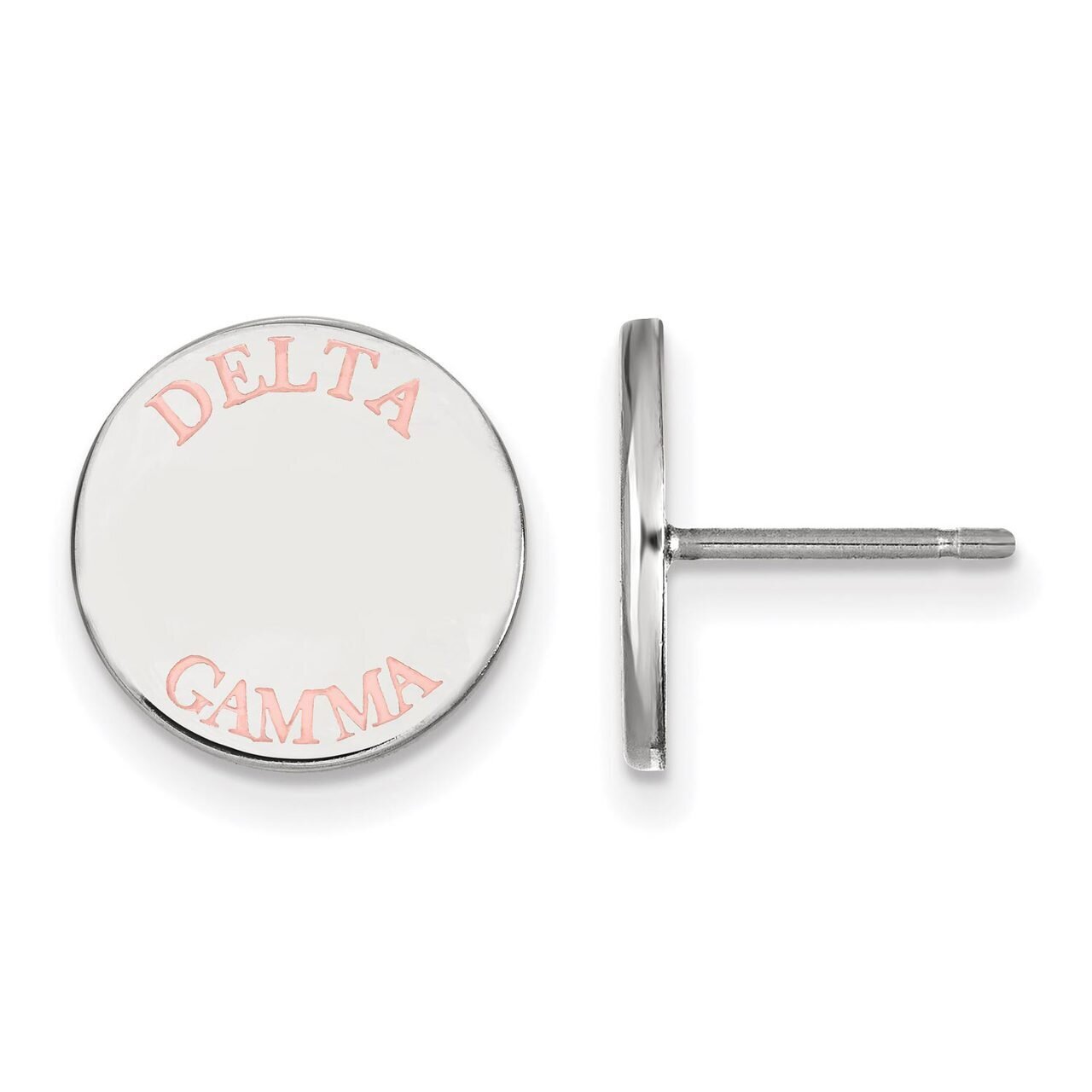 Delta Gamma Enameled Post Earrings Sterling Silver SS020DG, MPN: SS020DG, 886774603247