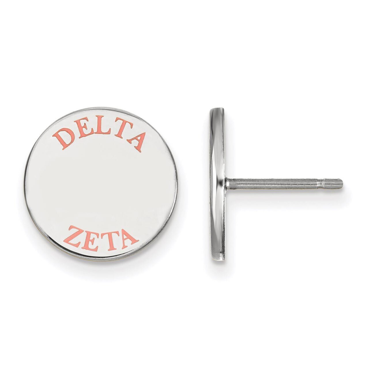 Delta Zeta Enameled Post Earrings Sterling Silver SS020DZ