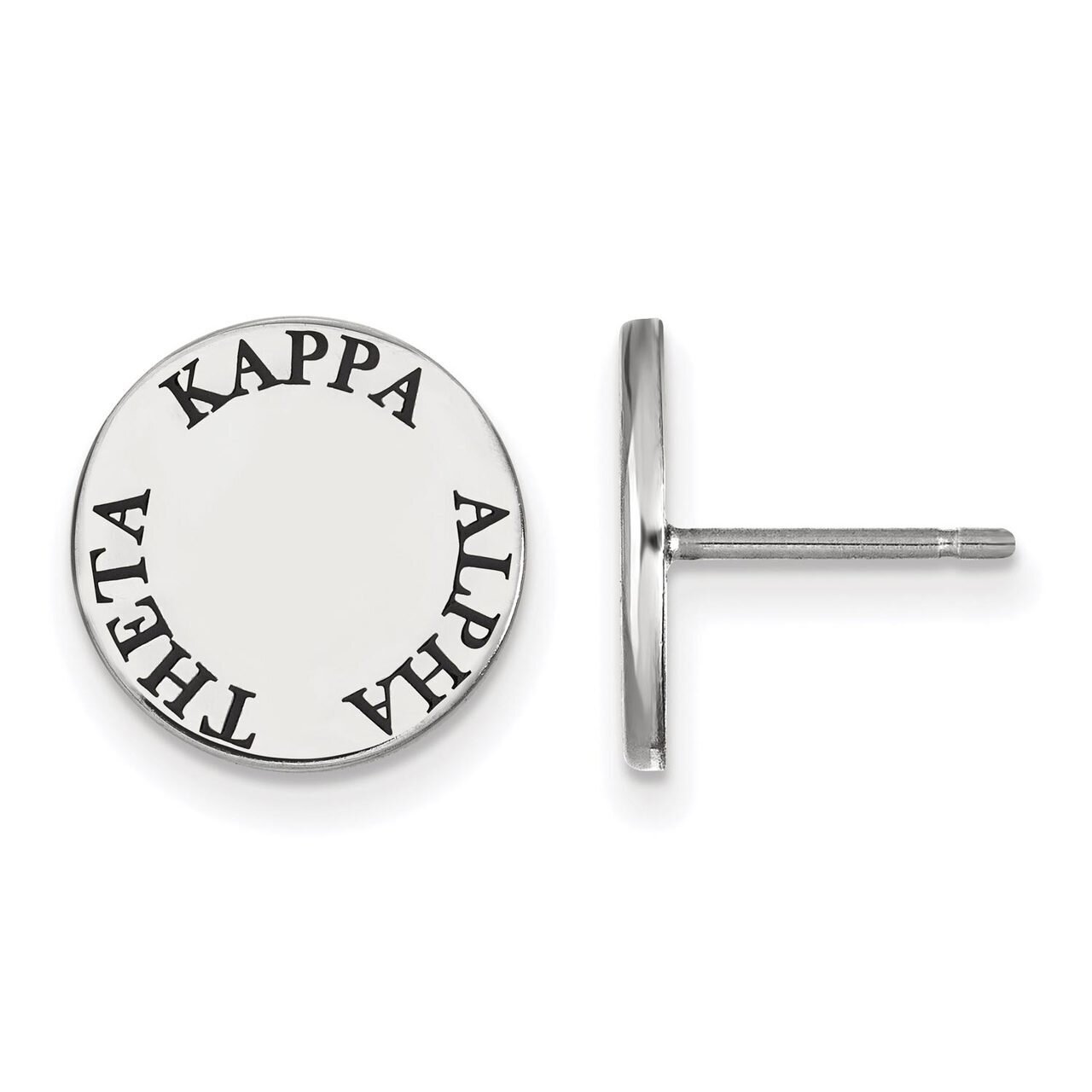 Kappa Alpha Theta Enameled Post Earrings Sterling Silver SS020KAT
