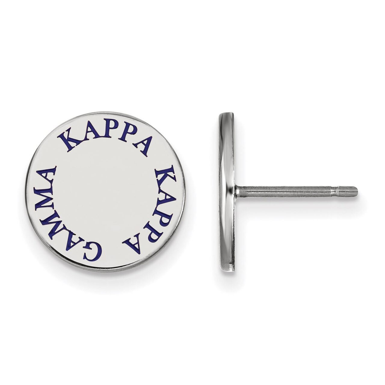 Kappa Kappa Gamma Enameled Post Earrings Sterling Silver SS020KKG, MPN: SS020KKG, 886774603308