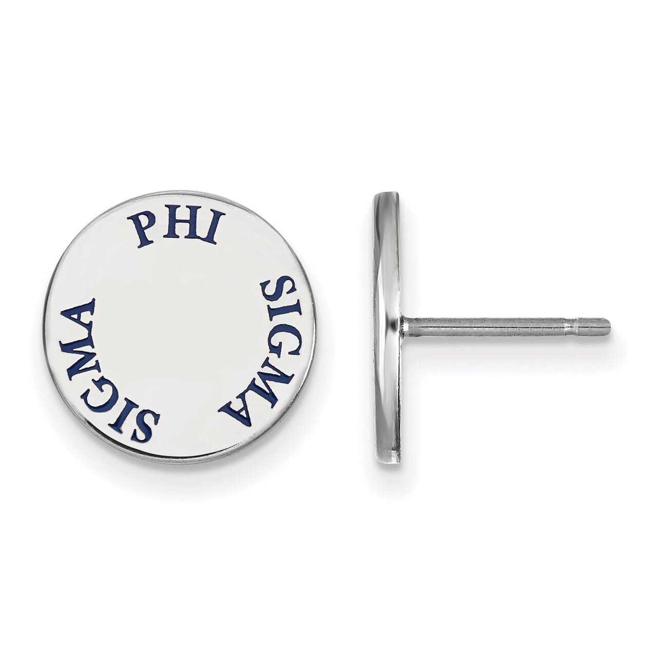Phi Sigma Sigma Enameled Post Earrings Sterling Silver SS020PSS, MPN: SS020PSS, 886774603339