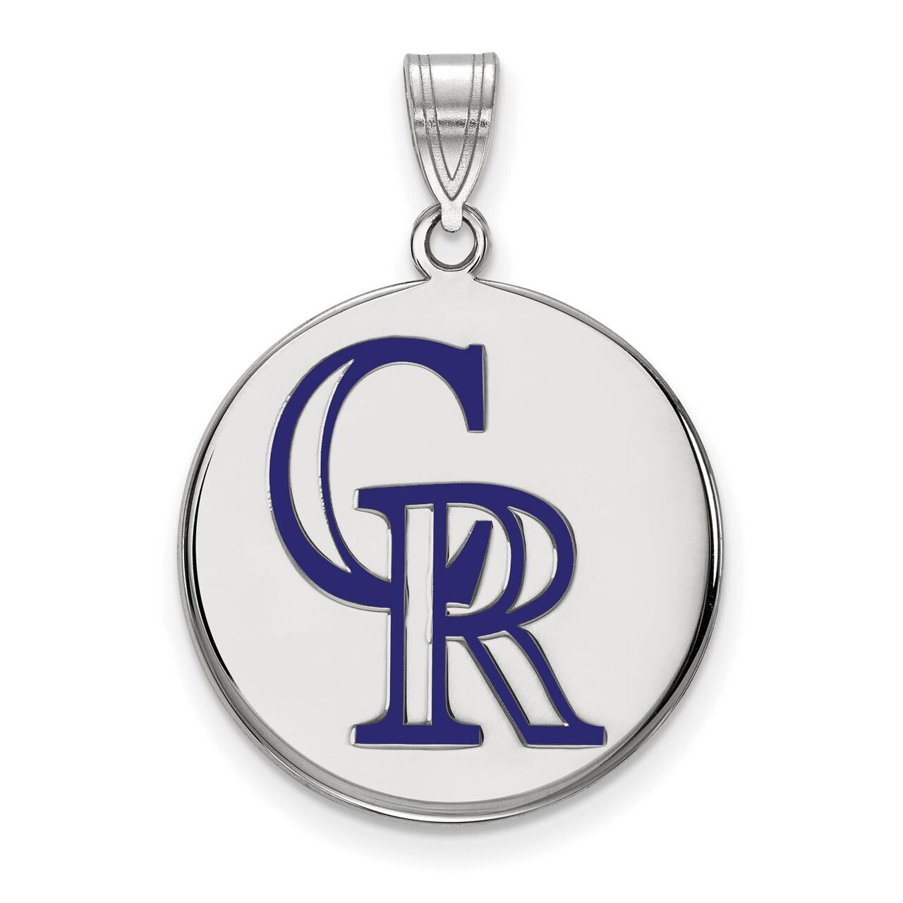 Colorado Rockies Large Enamel Disc Pendant Sterling Silver SS020ROK, MPN: SS020ROK, 886774628981