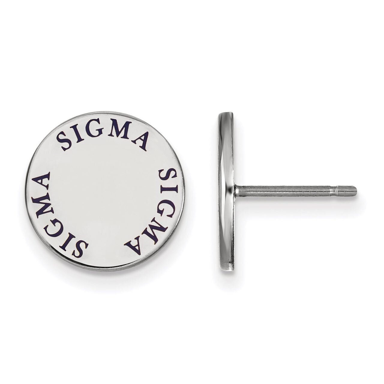 Sigma Sigma Sigma Enameled Post Earrings Sterling Silver SS020SSS, MPN: SS020SSS, 886774603353