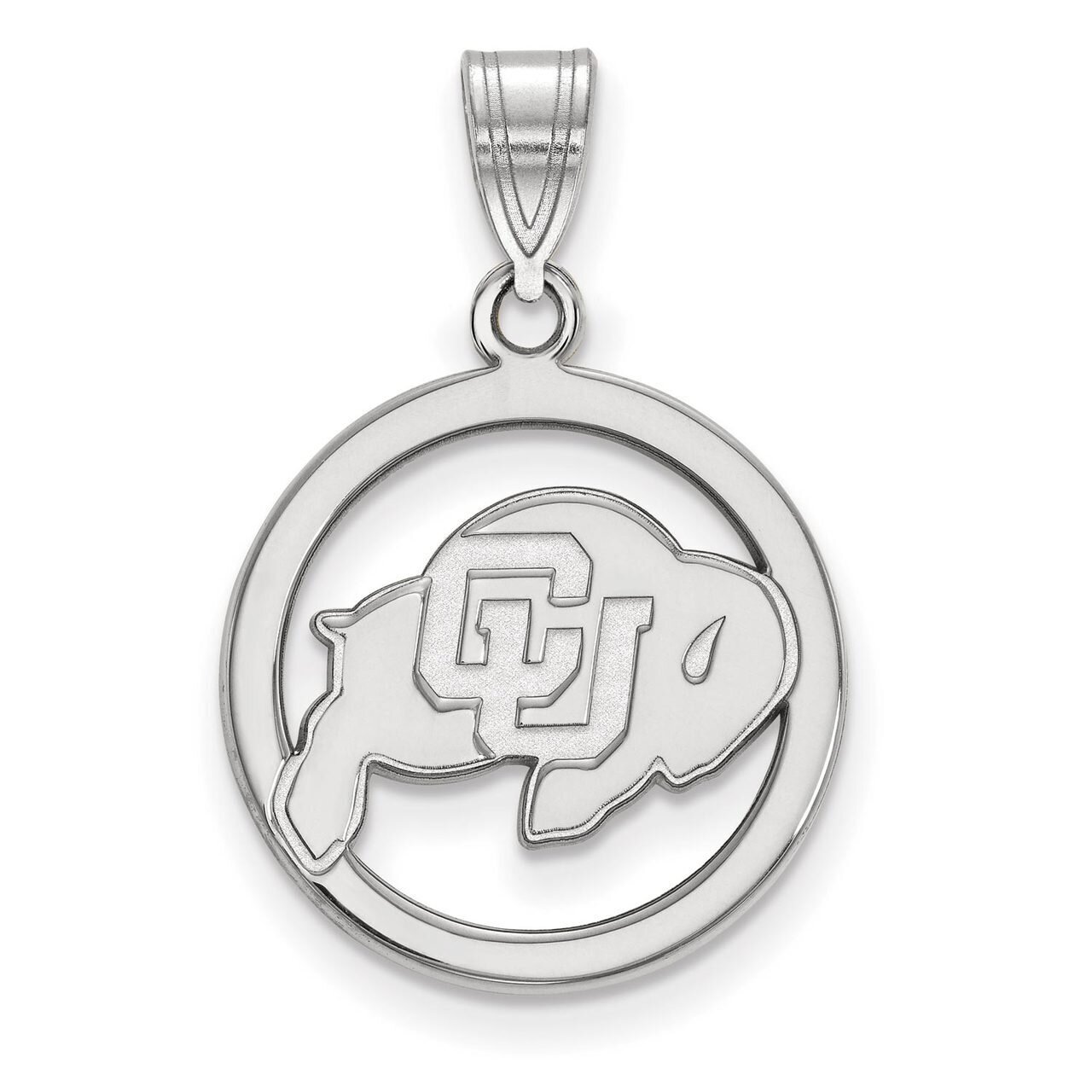 University of Colorado Sm Pendant in Circle Sterling Silver SS020UCO