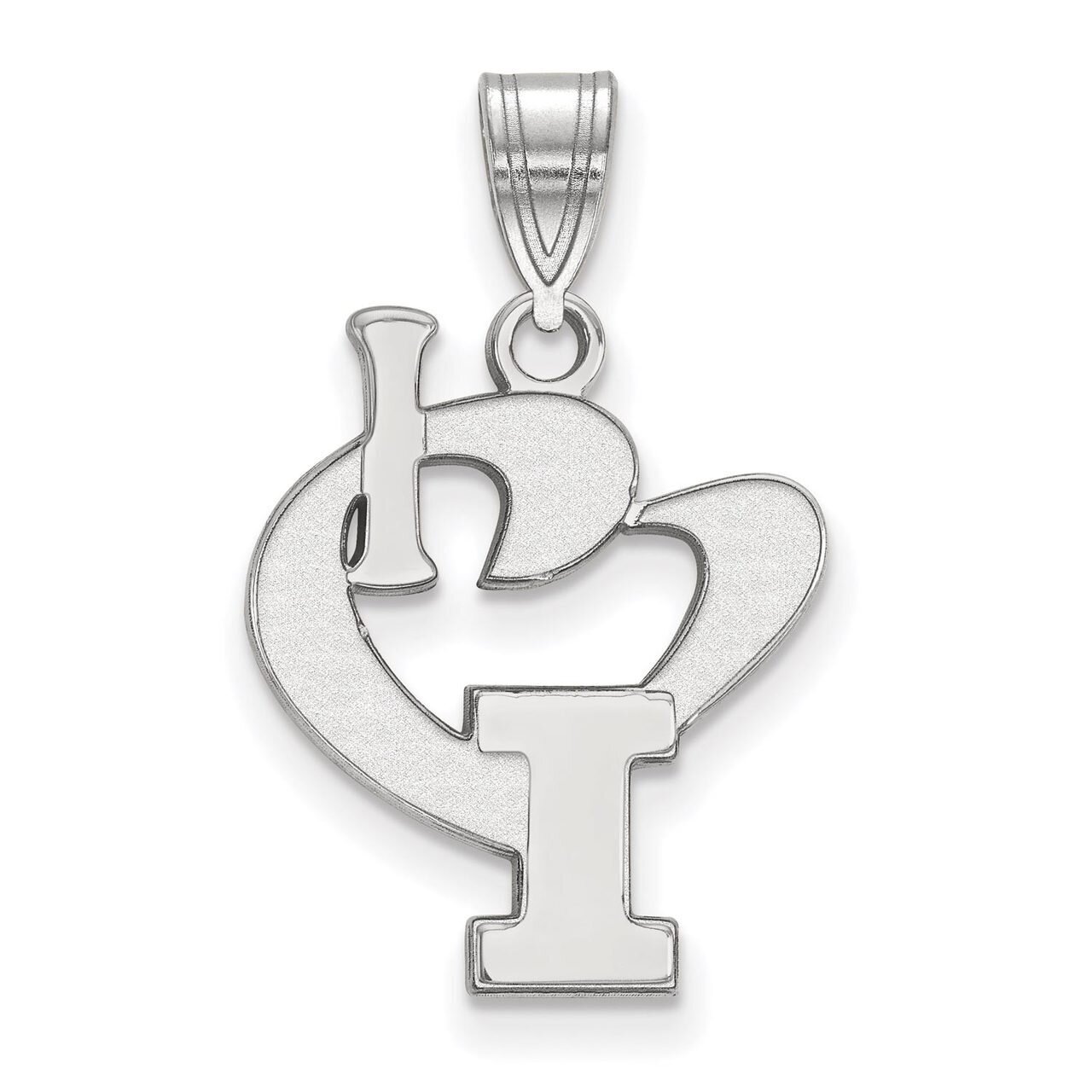 University of Illinois Large I love Logo Sterling Silver SS020UIL