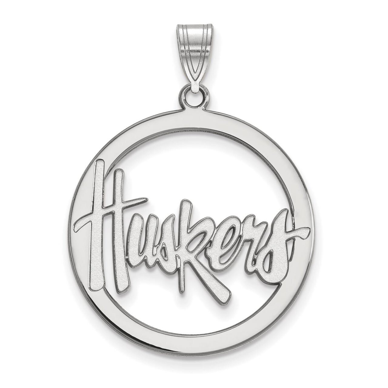 University of Nebraska L Pendant in Circle Sterling Silver SS020UNE, MPN: SS020UNE, 886774713489