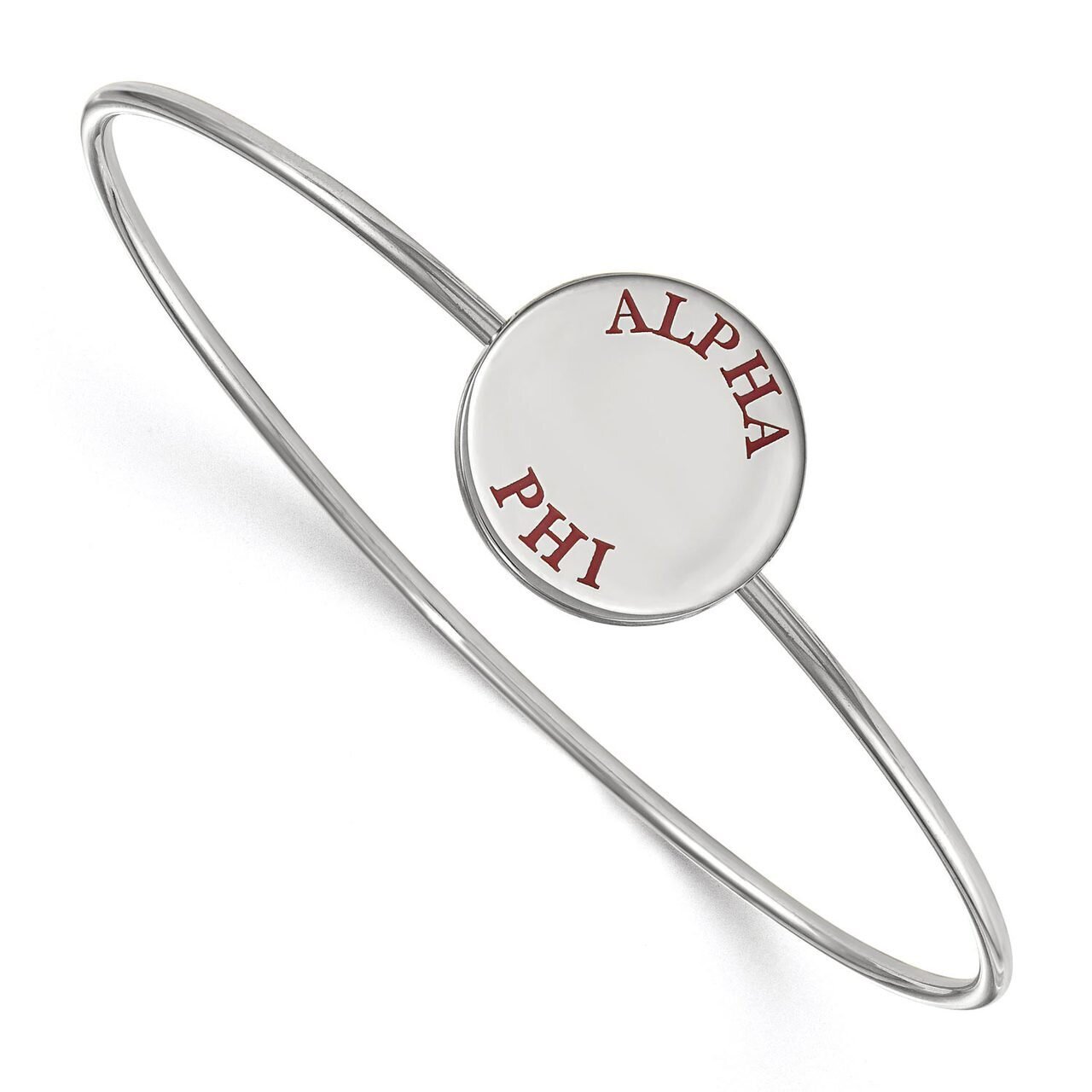 Alpha Phi Enameled Slip-on Bangle Sterling Silver SS021APH-7, MPN: SS021APH-7, 886774603452