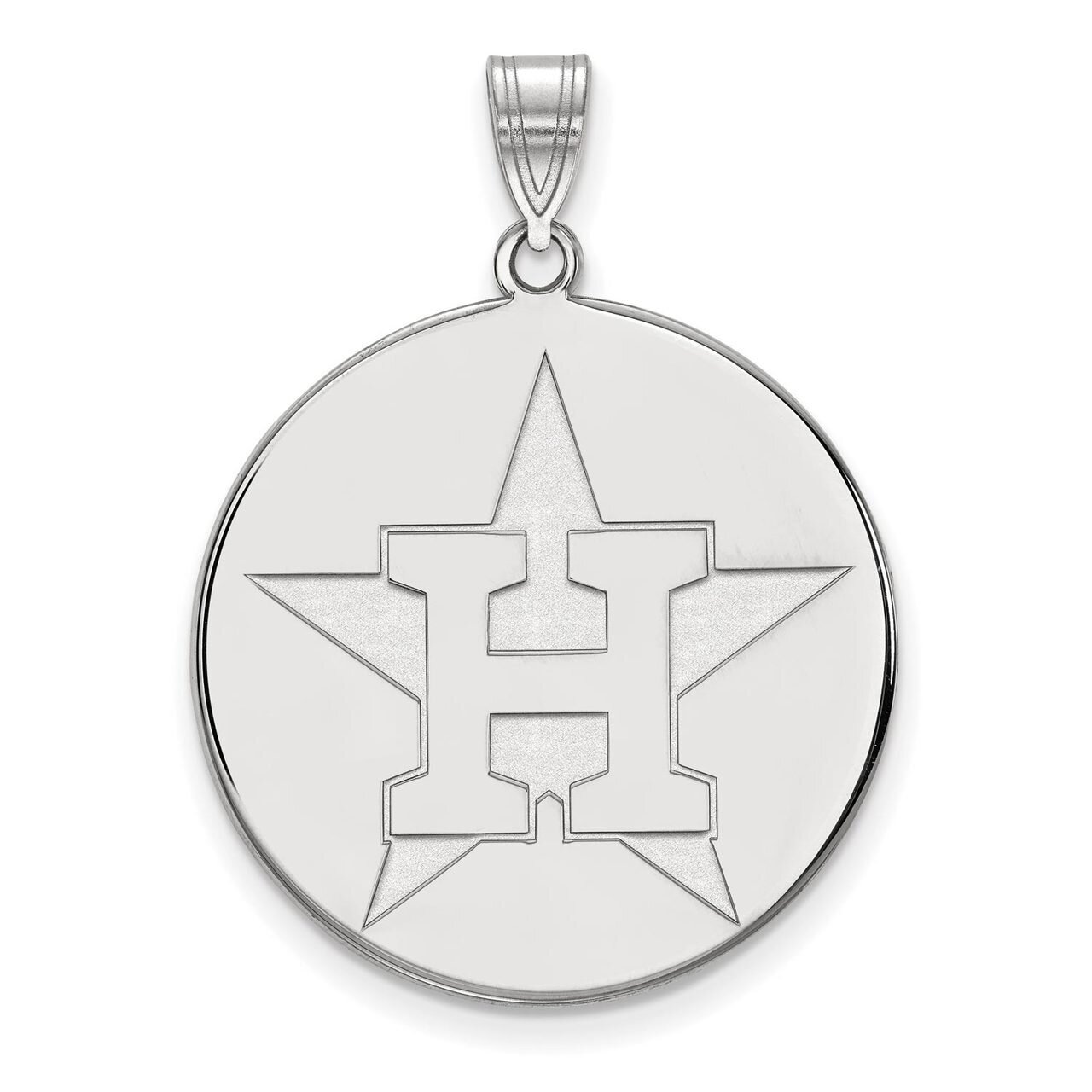 Houston Astros Extra Large Disc Pendant Sterling Silver SS021AST