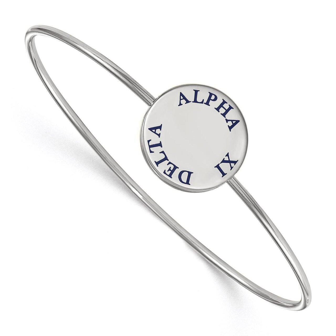 Alpha Xi Delta Enameled Slip-on Bangle Sterling Silver SS021AXD-7, MPN: SS021AXD-7, 886774603476