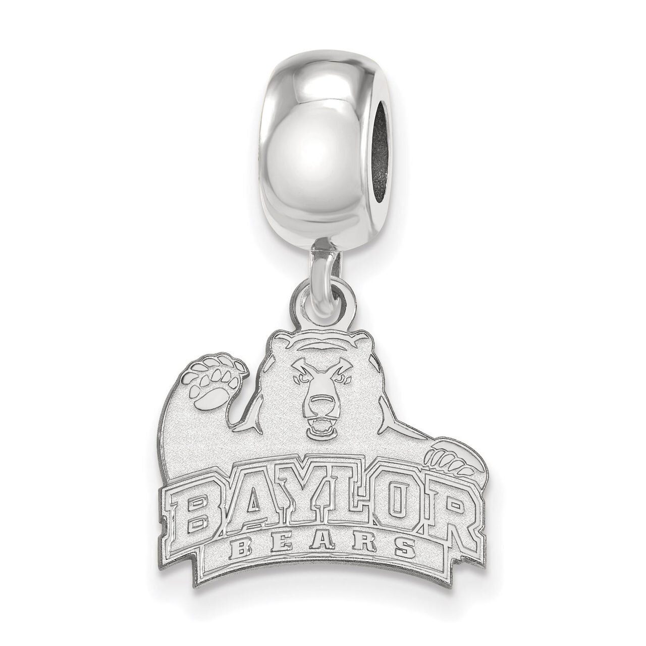 Baylor University Bead Charm Small Dangle Sterling Silver SS021BU
