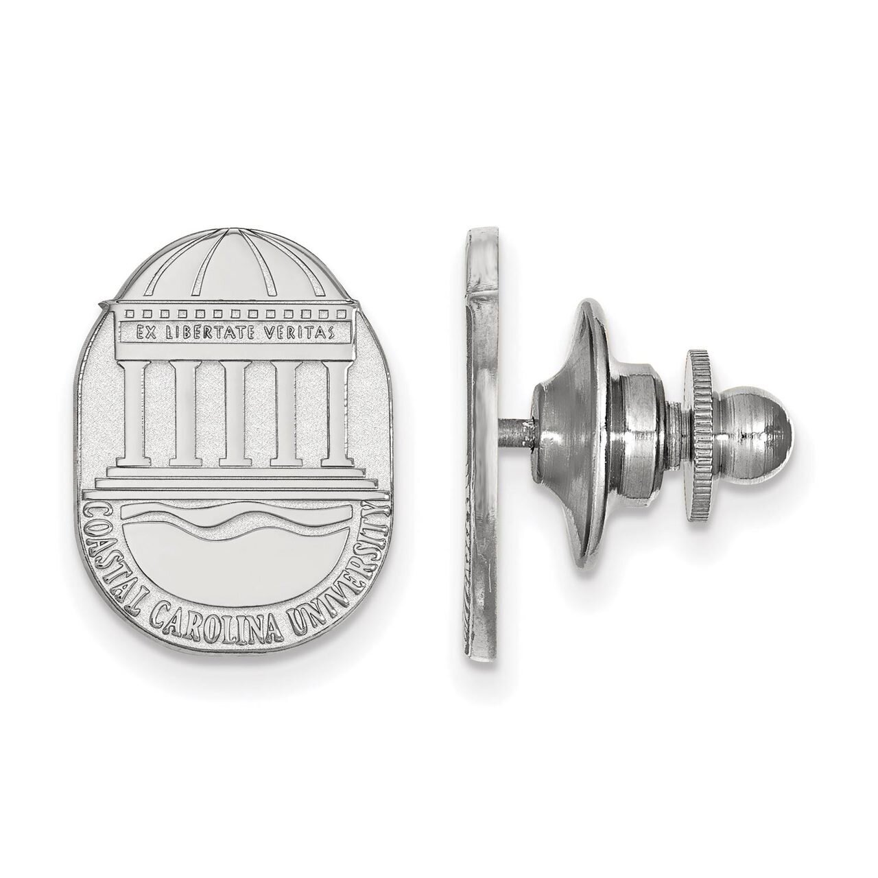 Coastal Carolina University Crest Lapel Pin Sterling Silver SS021CCU