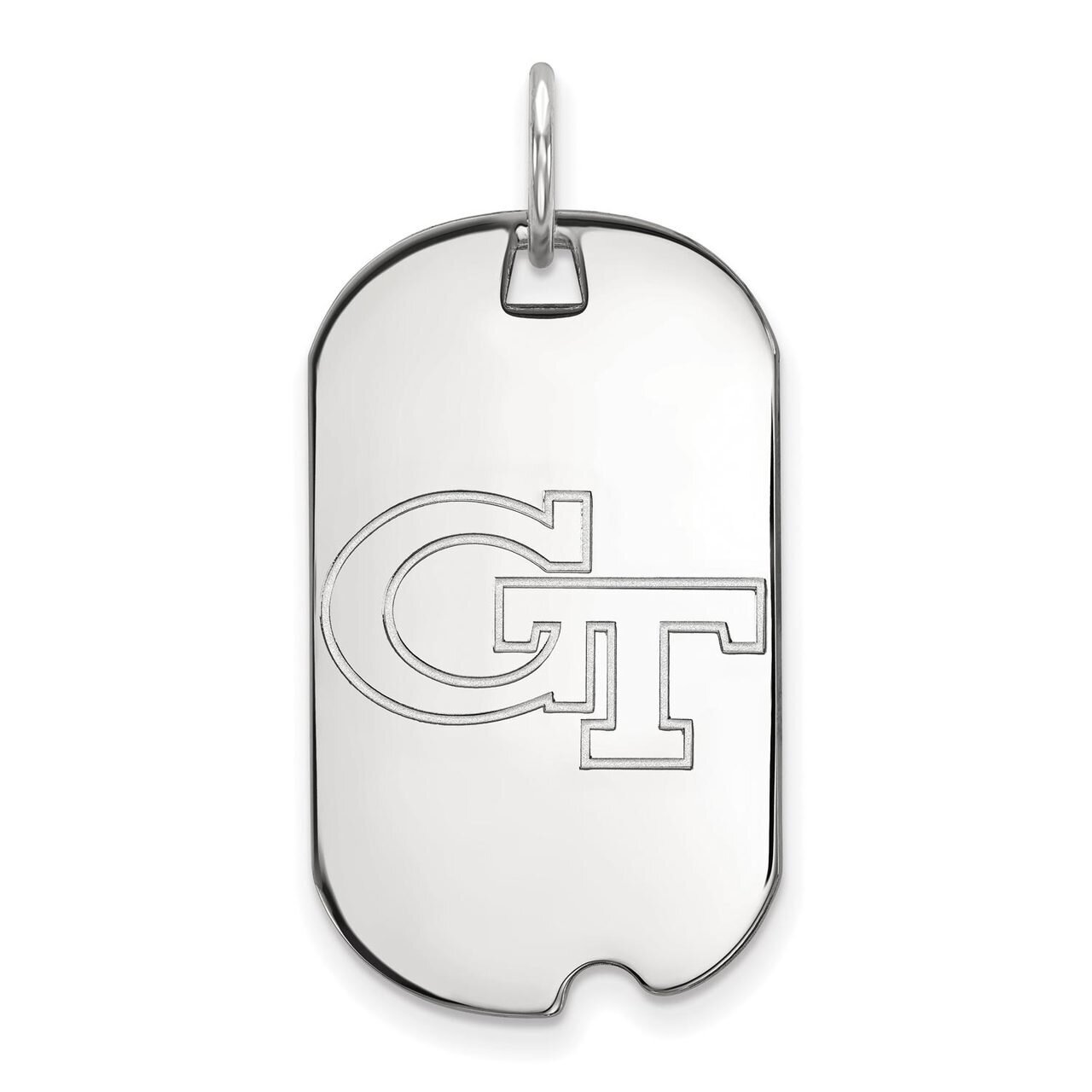 Georgia Institute of Technology Small Dog Tag Sterling Silver SS021GT, MPN: SS021GT, 886774684543