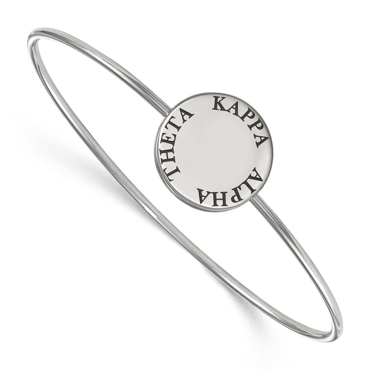 Kappa Alpha Theta Enameled Slip-on Bangle Sterling Silver SS021KAT-7, MPN: SS021KAT-7, 886774603544