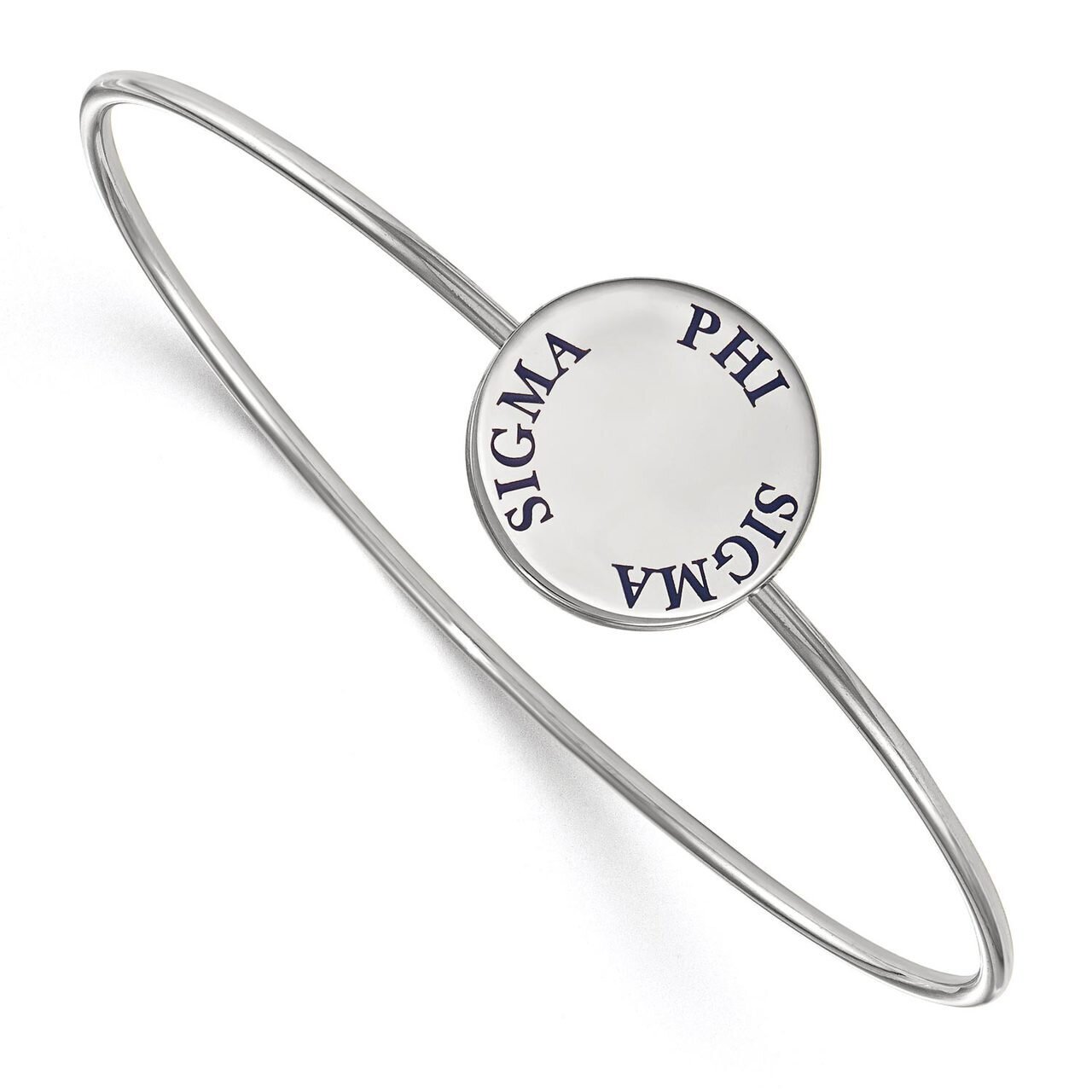 Phi Sigma Sigma Enameled Slip-on Bangle Sterling Silver SS021PSS-7, MPN: SS021PSS-7, 886774603599