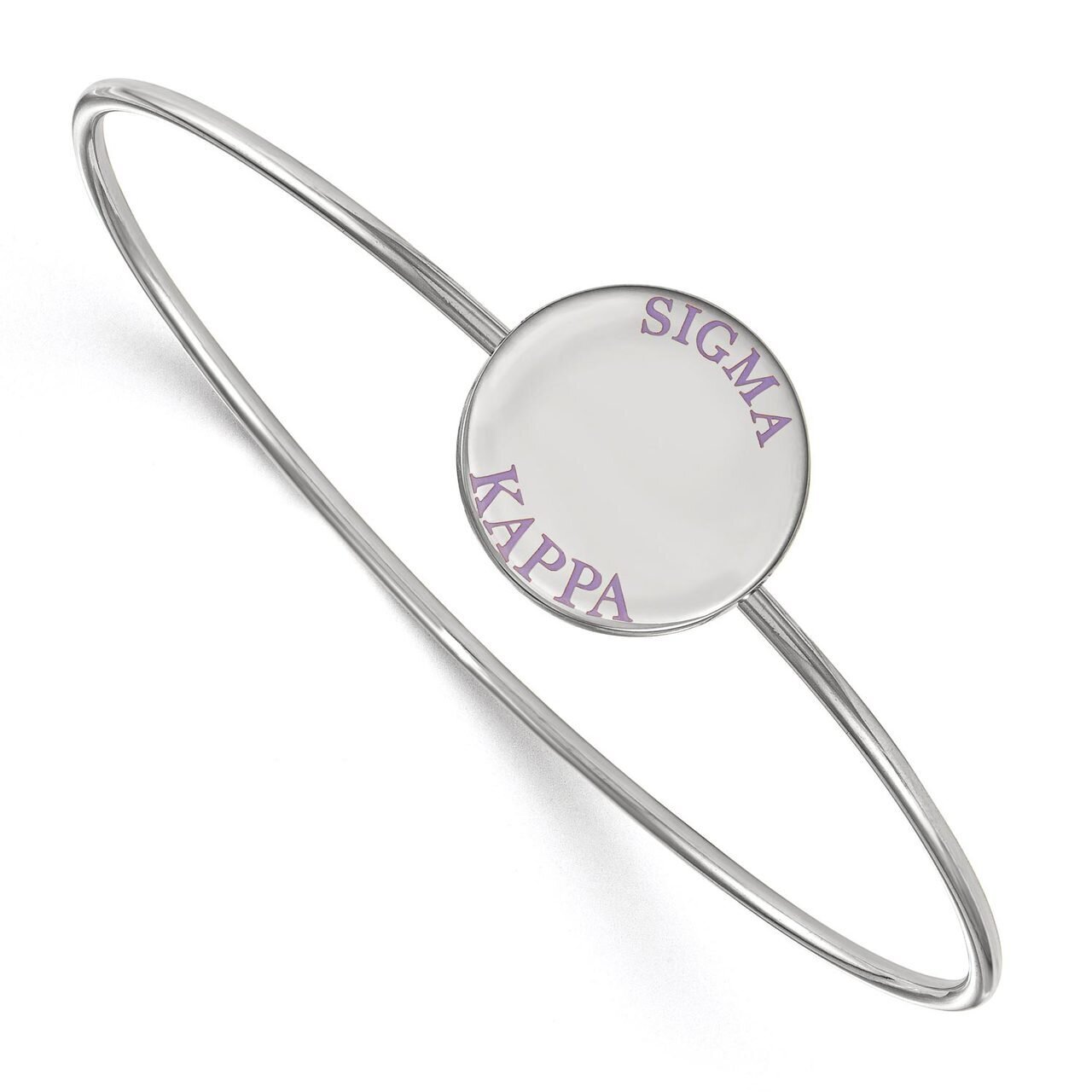 Sigma Kappa Enameled Slip-on Bangle Sterling Silver SS021SKP-7, MPN: SS021SKP-7, 886774603605