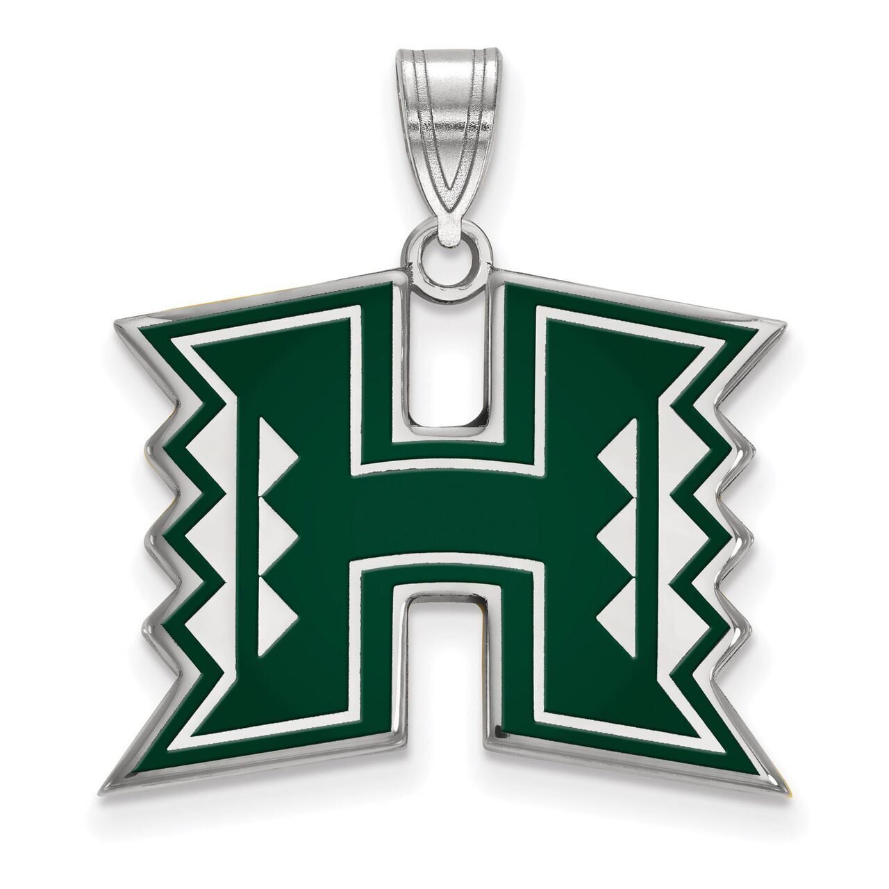 The University of Hawai&#39;i Large Enamel Pendant Sterling Silver SS021UHI, MPN: SS021UHI, 886774707426