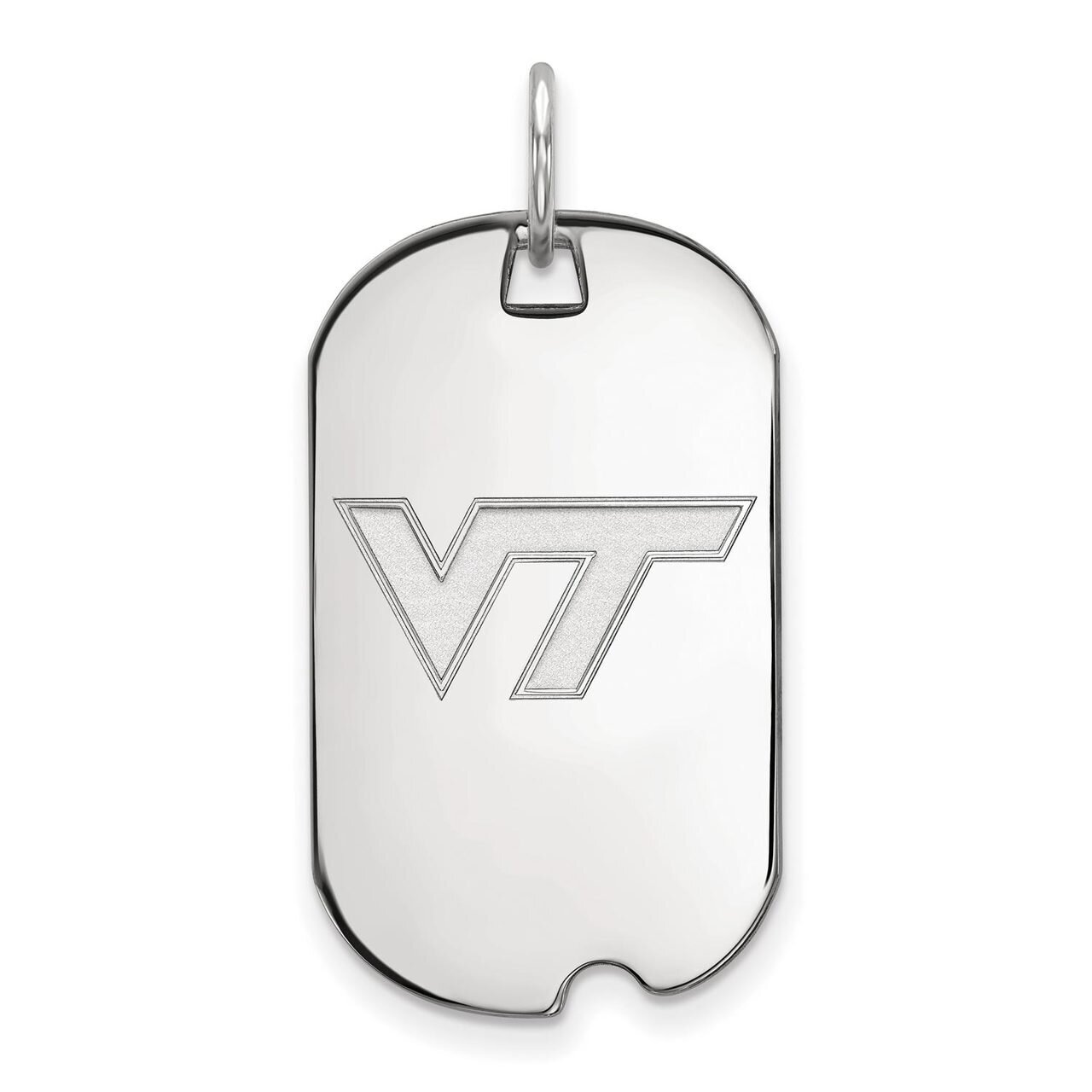 Virginia Tech Small Dog Tag Sterling Silver SS021VTE