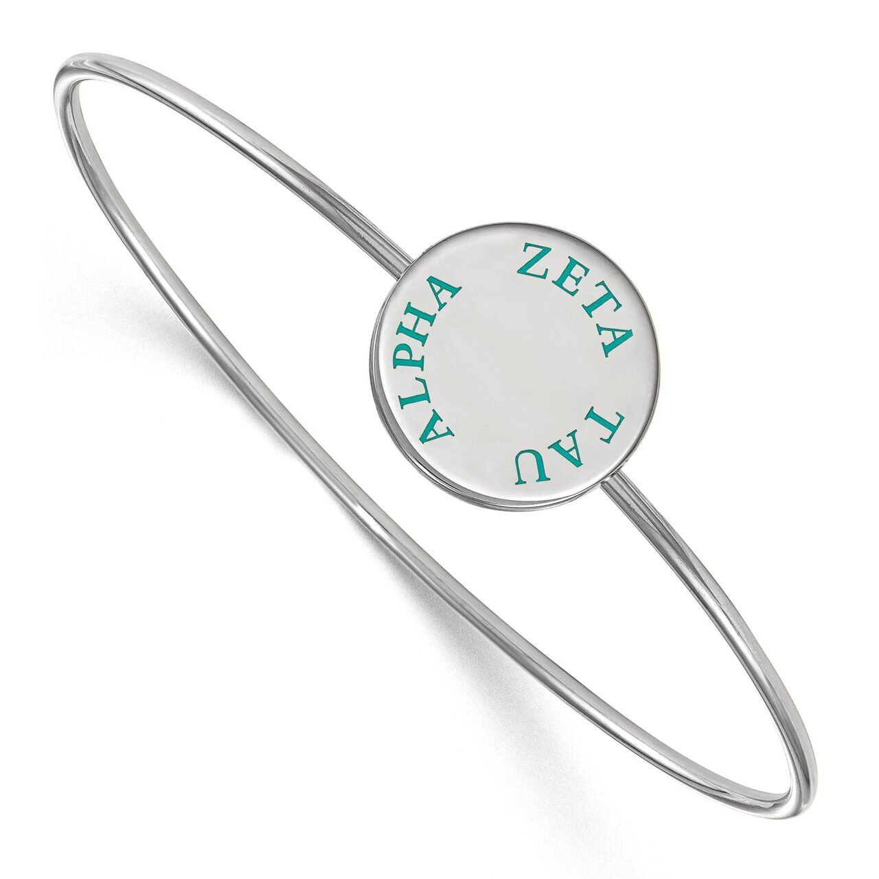 Zeta Tau Alpha Enameled Slip-on Bangle Sterling Silver SS021ZTA-7, MPN: SS021ZTA-7, 886774603636