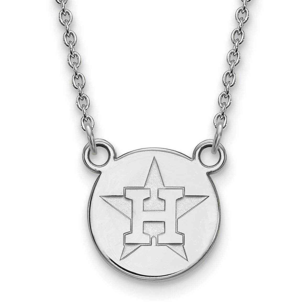 Houston Astros Small Disc Necklace Sterling Silver SS022AST-18, MPN: SS022AST-18, 886774629230