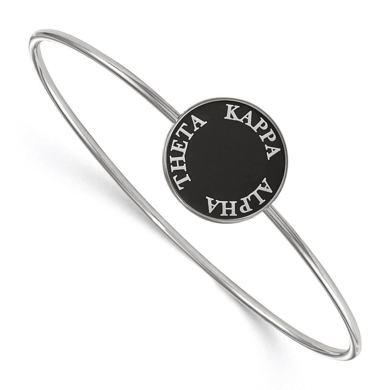 Kappa Alpha Theta Enameled Slip-on Bangle Sterling Silver SS022KAT-7, MPN: SS022KAT-7, 886774603803