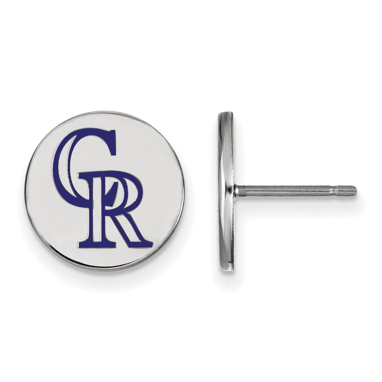 Colorado Rockies Small Enamel Disc Earring Sterling Silver SS022ROK, MPN: SS022ROK, 886774629346