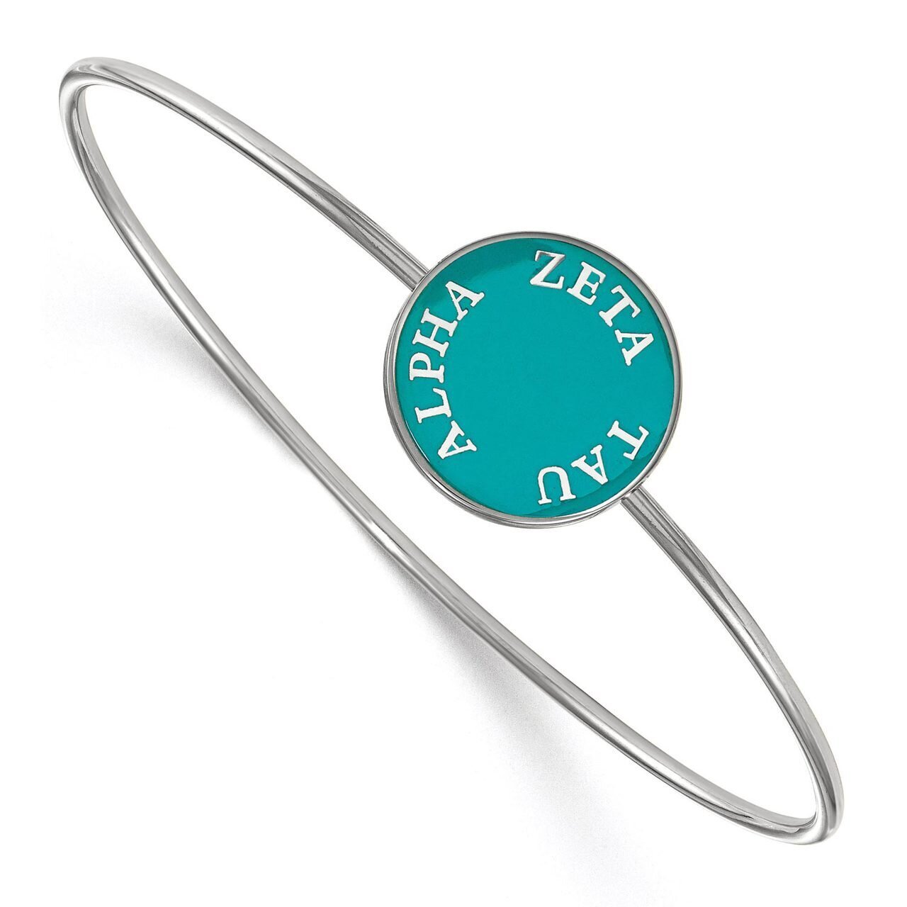 Zeta Tau Alpha Enameled Slip-on Bangle Sterling Silver SS022ZTA-7, MPN: SS022ZTA-7, 886774603896