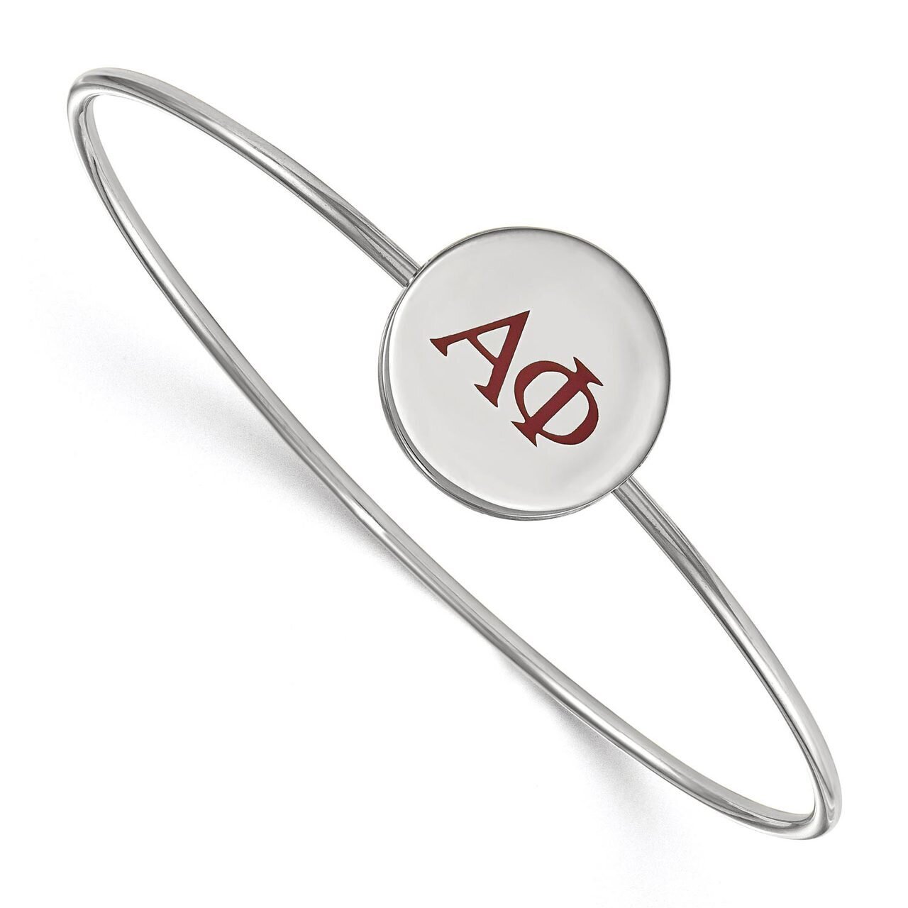 Alpha Phi Enameled Slip-on Bangle Sterling Silver SS023APH-7, MPN: SS023APH-7, 886774603971