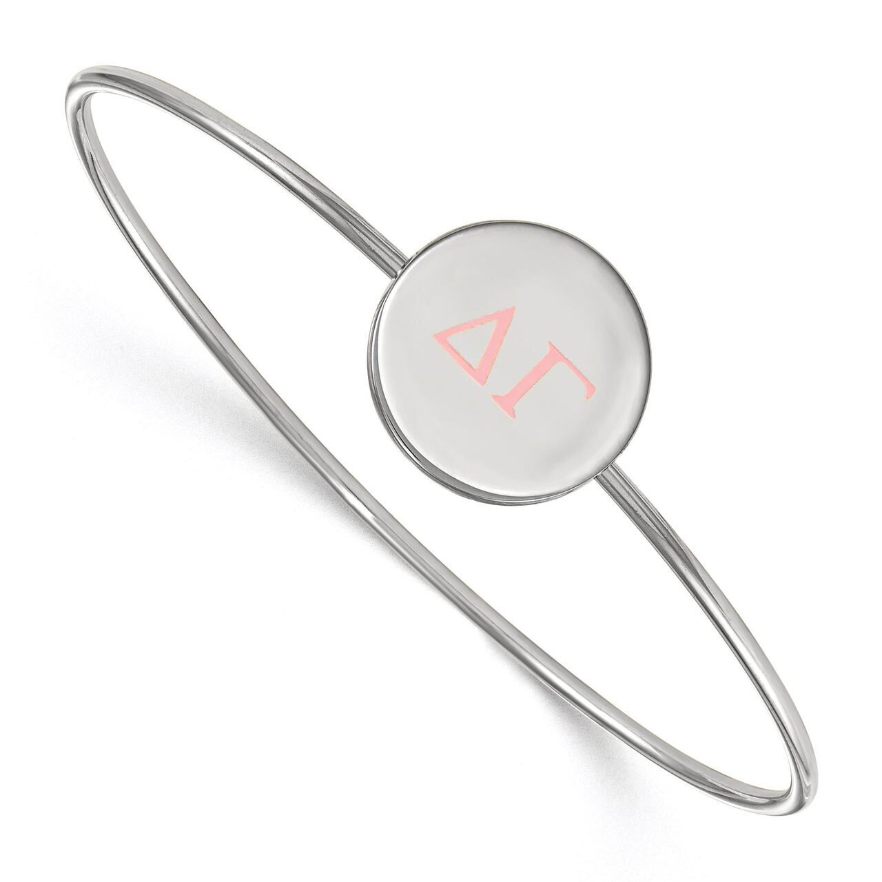 Delta Gamma Enameled Slip-on Bangle Sterling Silver SS023DG-7, MPN: SS023DG-7, 886774604022