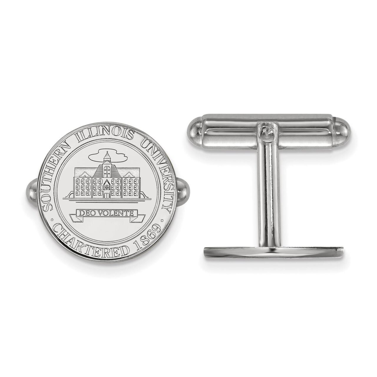 Southern Illinois University Crest Cuff Link Sterling Silver SS023SIU