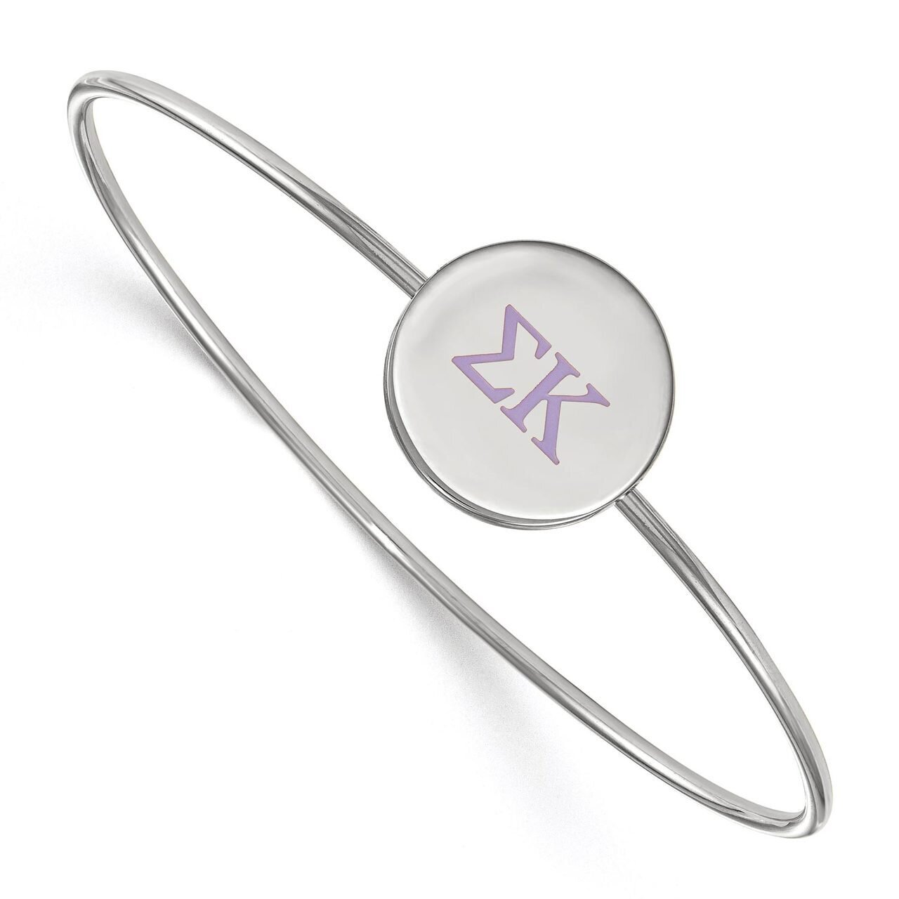 Sigma Kappa Enameled Slip-on Bangle Sterling Silver SS023SKP-7, MPN: SS023SKP-7, 886774604121