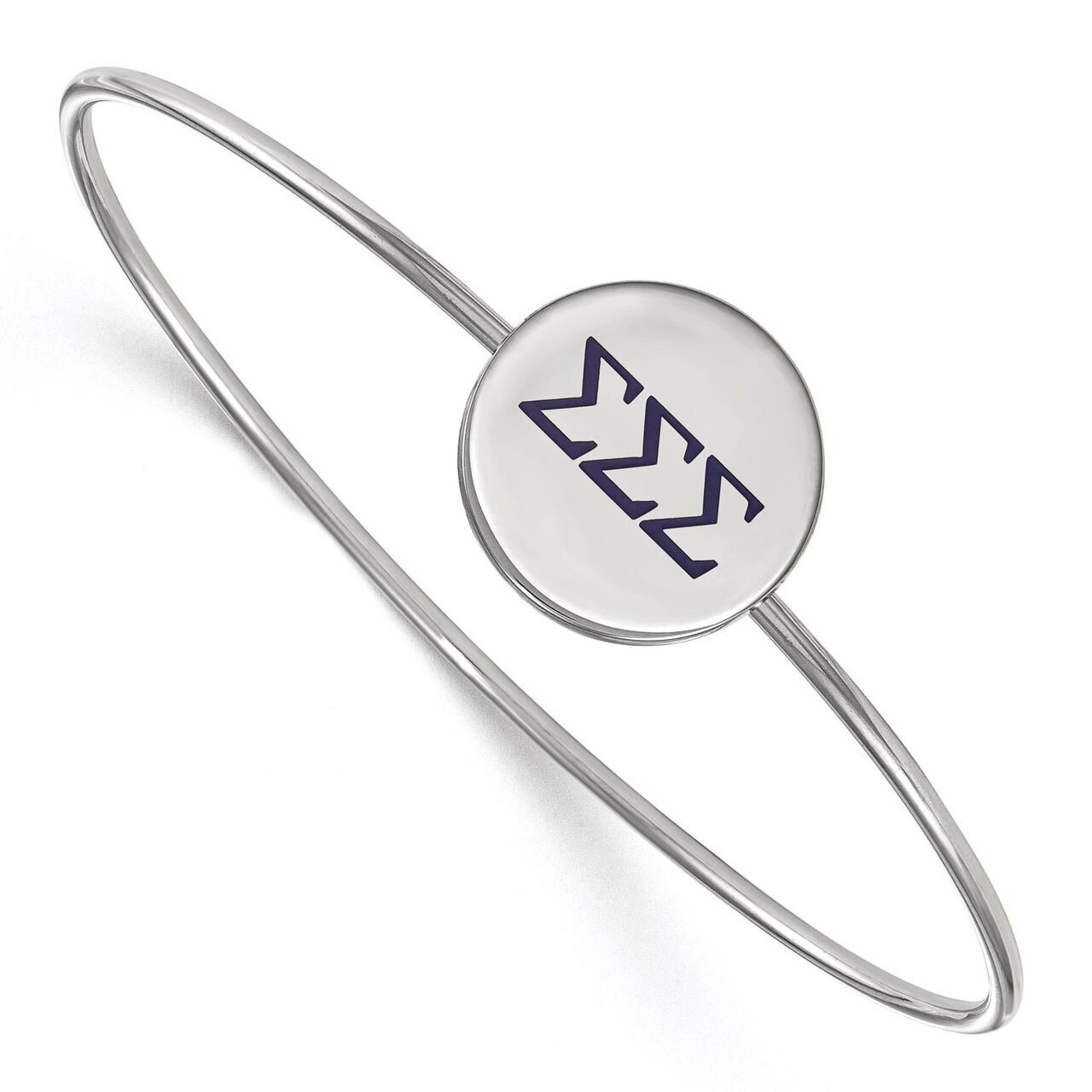 Sigma Sigma Sigma Enameled Slip-on Bangle Sterling Silver SS023SSS-7, MPN: SS023SSS-7, 886774604138