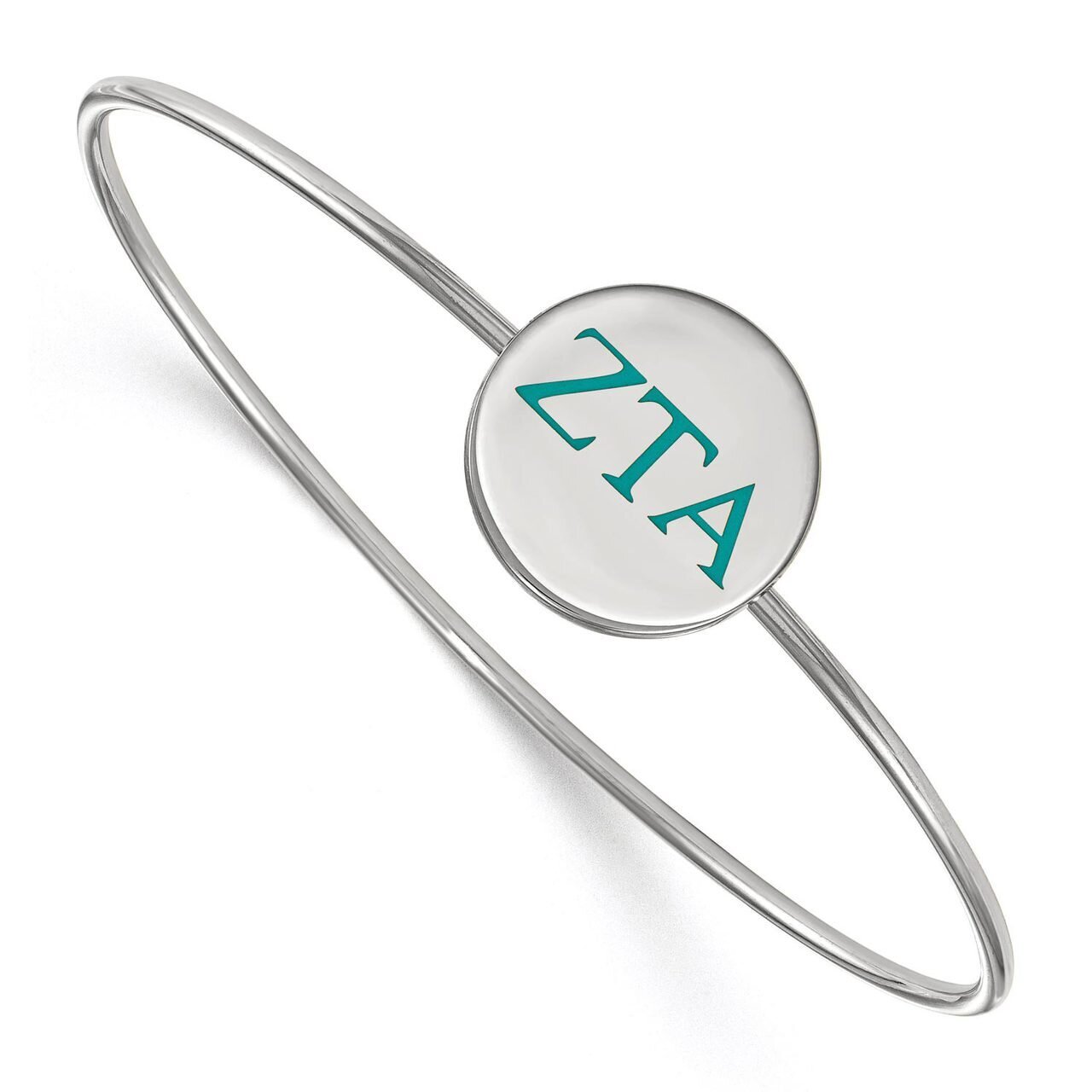 Zeta Tau Alpha Enameled Slip-on Bangle Sterling Silver SS023ZTA-7, MPN: SS023ZTA-7, 886774604152