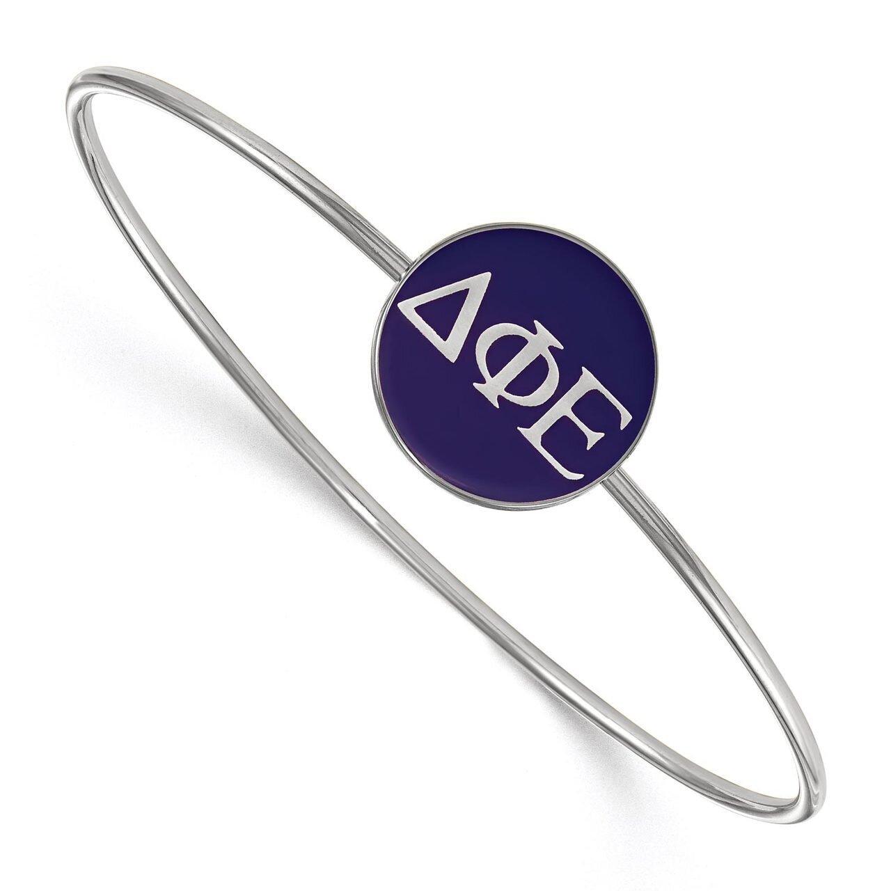 Delta Phi Epsilon Enameled Slip-on Bangle Sterling Silver SS024DPH-7, MPN: SS024DPH-7, 886774604299