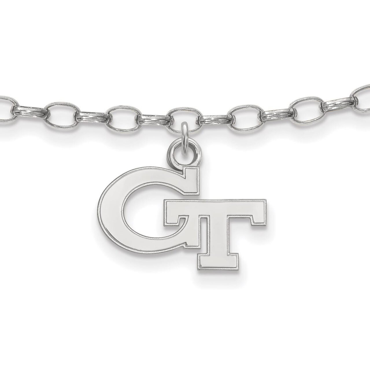 Georgia Institute of Technology Anklet Sterling Silver SS024GT